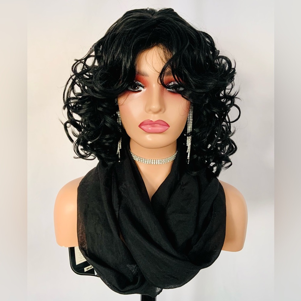 🤩 Bundle & Save at 2/$60 - A Vintage Style “Put On & Go” Black Synthetic Wig